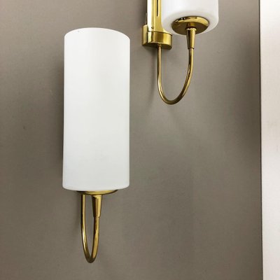 Italian Brass Wall Light Sconces, Italy, 1950s, Set of 2-QZ-1124215