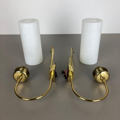 Italian Brass Wall Light Sconces, Italy, 1950s, Set of 2-QZ-1124215