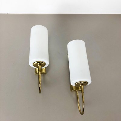 Italian Brass Wall Light Sconces, Italy, 1950s, Set of 2-QZ-1124215