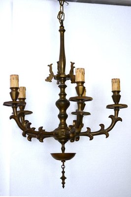 Italian Bronze Chandelier, 1900s-VHF-967896