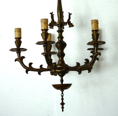 Italian Bronze Chandelier, 1900s-VHF-967896