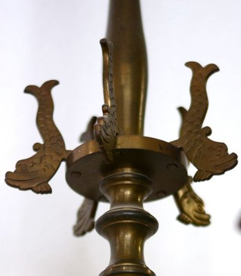 Italian Bronze Chandelier, 1900s-VHF-967896