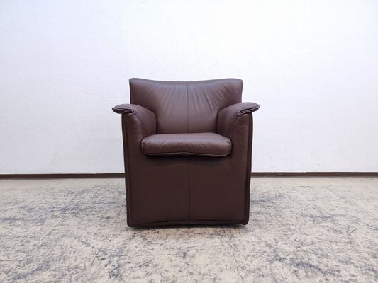 Italian Brown Armchair in Leather by Tobia Scarpa for B&B Italia-BVM-1404605