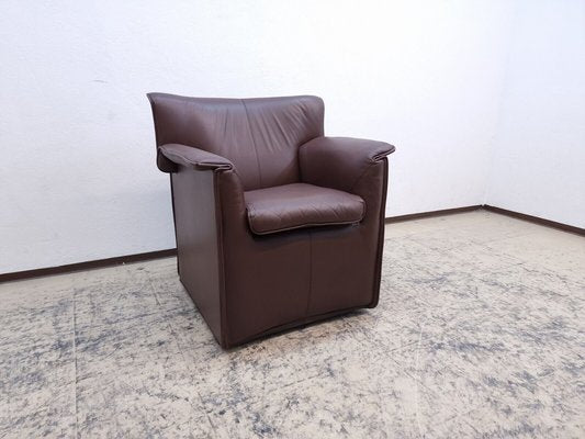 Italian Brown Armchair in Leather by Tobia Scarpa for B&B Italia-BVM-1404605