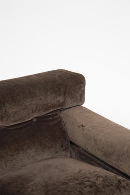 Italian Brown Velvet and Steel Sofa by Vittorio Introini-RCE-1099521