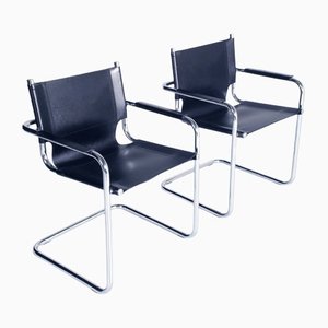 Italian Cantilever Style S34 Armchairs in Chromed Steel Numbered by Mart Stam, 1960s, Set of 2-NJV-1154942