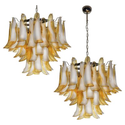 Italian Caramello Petal Chandeliers, 1995, Set of 2-OVO-1706145