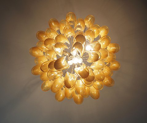 Italian Caramello Petal Chandeliers, 1995, Set of 2-OVO-1706145