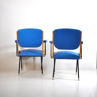 Italian Carlo De Carli Style Lounge Chairs, 1950s, Set of 2-JQO-844722