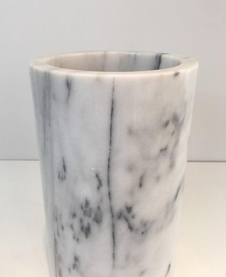 Italian Carrara Marble Umbrella Stand in the Style of Angelo Mangiarotti, 1970s-BA-658450