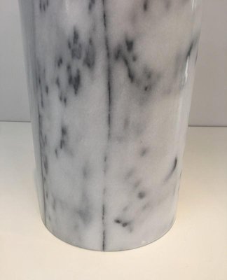 Italian Carrara Marble Umbrella Stand in the Style of Angelo Mangiarotti, 1970s-BA-658450