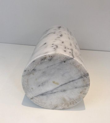 Italian Carrara Marble Umbrella Stand in the Style of Angelo Mangiarotti, 1970s-BA-658450