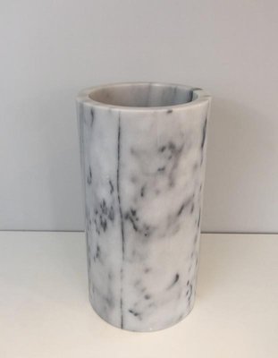 Italian Carrara Marble Umbrella Stand in the Style of Angelo Mangiarotti, 1970s-BA-658450