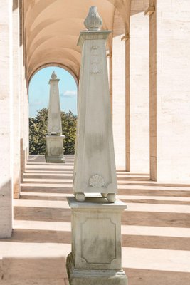 Italian Carved Stone Obelisks, Set of 2-MBH-1031810