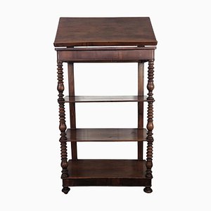 Italian Carved Walnut Wood Three Shelves, 1950s-EUP-2023168