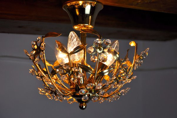 Italian Ceiling Lamp in Cut Glass by Oscar Torlasco for Stilkronen, 1980-EJE-1327986