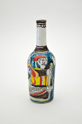 Italian Ceramic Bottle by De Simone, 1950-WG-930876