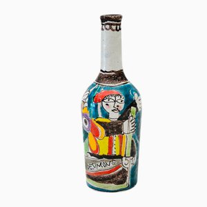 Italian Ceramic Bottle by De Simone, 1950-WG-930876