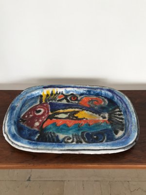 Italian Ceramic Dish by Giovanni De Simone, 1950s-CC-1723301