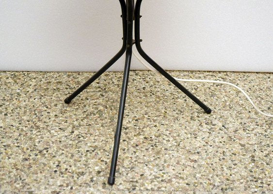 Italian Ceramic Floor Lamp with Table / Shelf, 1950s-HS-890677