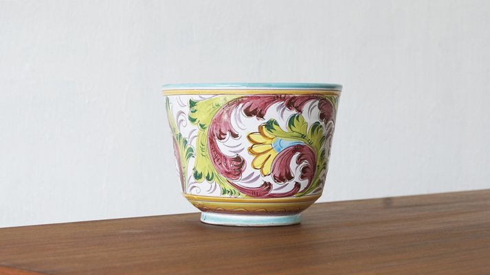 Italian Ceramic Plant Pot, 1960s-UMB-1305988