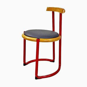 Italian Chair in Red Metal by Tito Agnoli, 1960-GDD-1770749