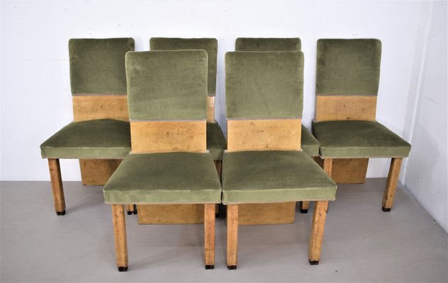 Italian Chairs, 1930s, Set of 6-AOL-1088731