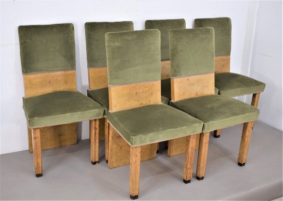 Italian Chairs, 1930s, Set of 6-AOL-1088731