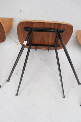 Italian Chairs by Carlo Ratti for Industria Legni Curvati, 1950s, Set of 4-AA-1802887