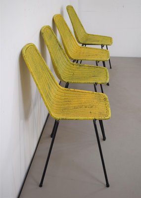 Italian Chairs by Gianfranco Legler, 1960s, Set of 4-AOL-1093144