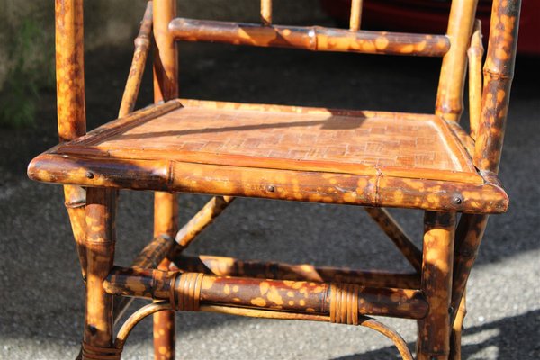 Italian Chairs in Bamboo and Brass Italy, 1950s, Set of 2-EH-1094601