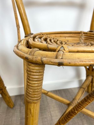 Italian Chairs in Rattan and Bamboo, 1960s, Set of 6-LYQ-1171664