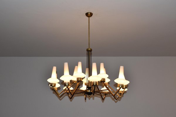 Italian Chandelier from Stilnovo, 1950s-GXL-1392560