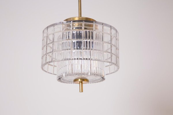 Italian Chandelier in Bohemia Crystal and Brass, 1960s-RCE-1099904