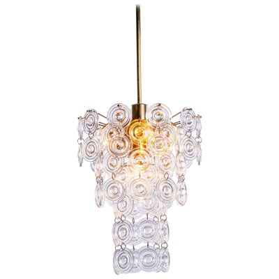 Italian Chandelier in Crystal & Brass by Gaetano Sciolari, 1960s-DEK-932717