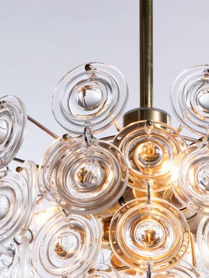 Italian Chandelier in Crystal & Brass by Gaetano Sciolari, 1960s-DEK-932717