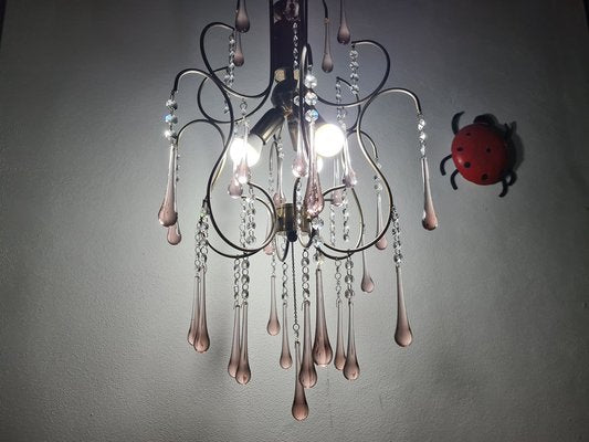 Italian Chandelier Murano Glass in Murano Glass, Italy, 1940s-HIT-1760087