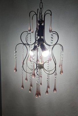 Italian Chandelier Murano Glass in Murano Glass, Italy, 1940s-HIT-1760087