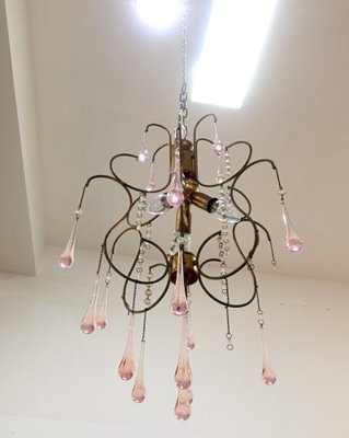 Italian Chandelier Murano Glass in Murano Glass, Italy, 1940s-HIT-1760087