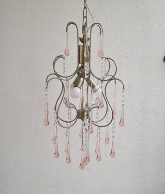 Italian Chandelier Murano Glass in Murano Glass, Italy, 1940s-HIT-1760087