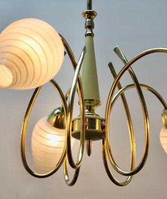 Italian Chandelier with 5 Arms in the Style of Stilnovo, 1960s-MJY-1230661