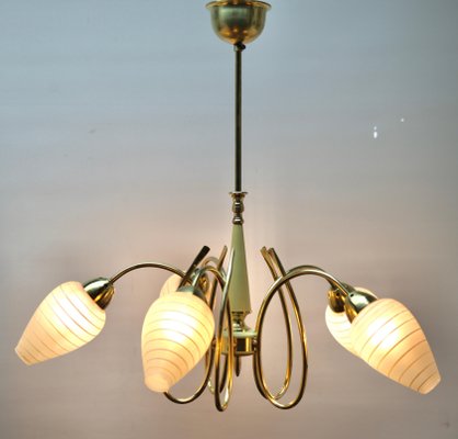 Italian Chandelier with 5 Arms in the Style of Stilnovo, 1960s-MJY-1230661