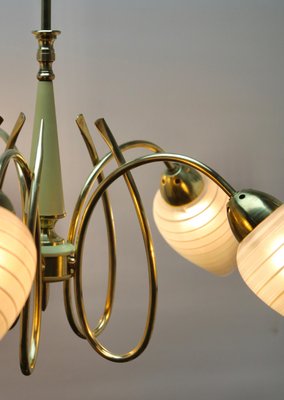 Italian Chandelier with 5 Arms in the Style of Stilnovo, 1960s-MJY-1230661