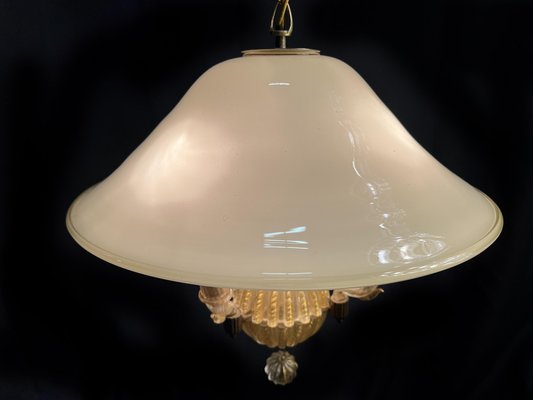 Italian Chandelier with Gold Inclusion by Barovier & Toso, 1940s-OVO-1764157