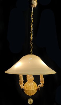 Italian Chandelier with Gold Inclusion by Barovier & Toso, 1940s-OVO-1764157