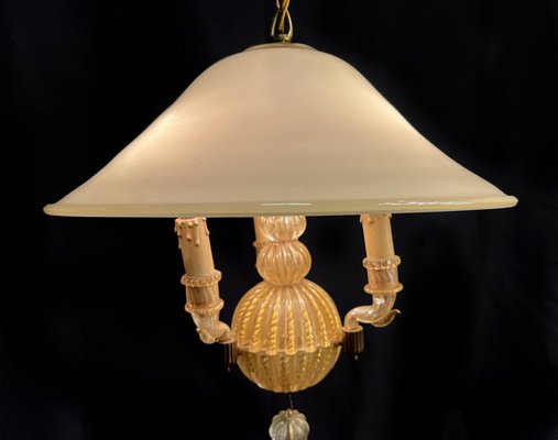 Italian Chandelier with Gold Inclusion by Barovier & Toso, 1940s-OVO-1764157