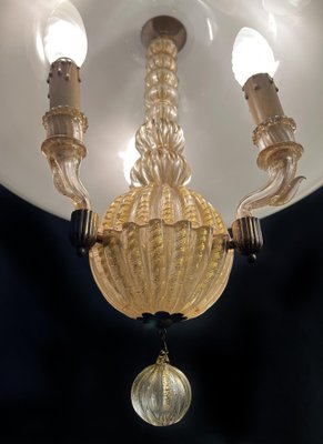 Italian Chandelier with Gold Inclusion by Barovier & Toso, 1940s-OVO-1764157