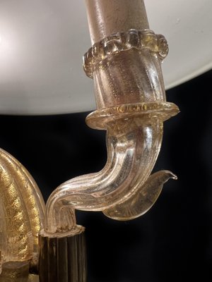 Italian Chandelier with Gold Inclusion by Barovier & Toso, 1940s-OVO-1764157