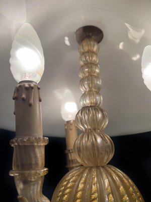 Italian Chandelier with Gold Inclusion by Barovier & Toso, 1940s-OVO-1764157