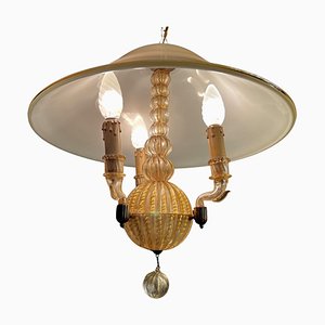 Italian Chandelier with Gold Inclusion by Barovier & Toso, 1940s-OVO-1764157